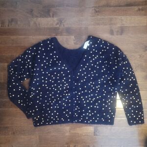 Sezane navy and gold Lizy Cardigan in size Medium.
